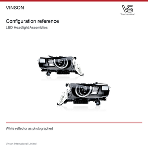 Conjunto de Faros LED para Toyota Land Cruiser LC200 2016 a 2021, Reflector Blanco como se muestra en la fotografía - Product Image 1