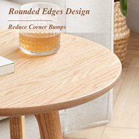 Haute qualité OEM/ODM Tavolo Table basse multifonctionnelle plateau rond Mesa Comedor Redonda Table d'appoint pieds en bois Table en bambou