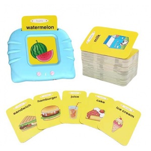 Carte parlante pour enfants Vente en gros Anglais Français Espagnol Arabe <span class=keywords><strong>Allemand</strong></span> 112 Cartes de lecture Machine d'apprentissage éducatif - Product Image 1