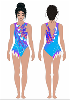 Robe de danse moderne à manches longues en spandex imprimé respirant, couleur personnalisée, pour adultes et filles, pour la formation en ballet et gymnastique rythmique