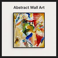 Impression d'art mural abstrait coloré rouge et bleu, tableau expressif au pinceau pour salons créatifs, bureaux, hôtels et intérieurs modernes
