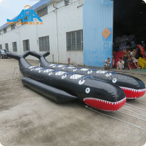 Bateau gonflable en forme de requin, bateau banane, tube de <span class=keywords><strong>ski</strong></span> nautique remorquable, vélo aquatique flottant, bateau à pédales à <span class=keywords><strong>jet</strong></span> - Product Image 5