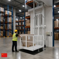 Plateforme élévatrice verticale pour atelier à grande hauteur : Plateforme élévatrice de marchandises de type rail Jinmeite avec commande automatique pour ligne de production