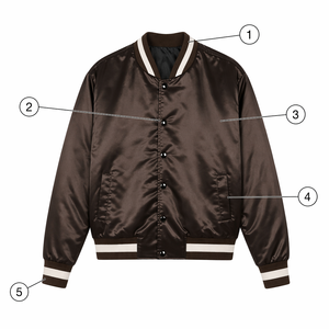 <b>Men's</b> Varsity <b>Jacket</b> Oversized <b>Baseball</b> Bomber Coat Contrast Ribbed Trim Snap Button Streetwear Snap button <b>jacket</b> - Product Image 6