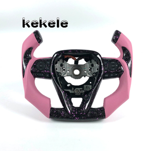 Volant en fibre de carbone forgée rose style <span class=keywords><strong>F1</strong></span> pour Toyota Corolla avec levier de vitesses 2013-2018 Haute qualité Peut être personnalisé - Product Image 1