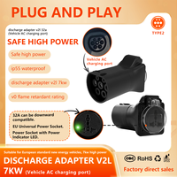 Adaptor Pengisi Daya Kendaraan ke Peralatan (V2L) E-mingze GBT Standar Eropa Schuko Tipe 2, Adaptor Pengisian Daya EV Portabel untuk BYD Tesla
