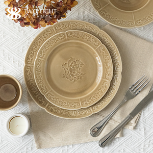 Exquisito plato de fruta pequeño ecológico, platos para aperitivos, gres de pie alto, vajilla japonesa, <span class=keywords><strong>restaurante</strong></span> de oficina de grado alimenticio - Product Image 2