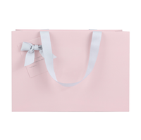 Sacs cadeaux en papier personnalisés de luxe avec logo personnalisé, petits sacs cadeaux blancs avec poignées en ruban pour bijoux