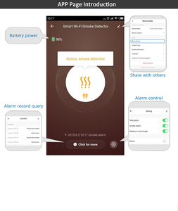 Détecteur <span class=keywords><strong>de</strong></span> <span class=keywords><strong>fumée</strong></span> photoélectrique puissant 95 dB compatible avec Alexa, <span class=keywords><strong>Google</strong></span> Home et l'application Tuya, détecteur <span class=keywords><strong>de</strong></span> <span class=keywords><strong>fumée</strong></span> et d'incendie haute sensibilité - Product Image 6