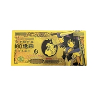 10 Billetes de Sailor Moon Japoneses de Colección, Tarjetas de Dibujos Animados en Chapado en Oro de 24K para Regalos