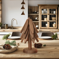 Ensemble de sous-verres en bois en forme d'arbre de noyer noir naturel de haute qualité pour tapis et tampons de tasse à café