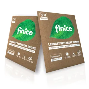 FNC768 Finice Factory Supply Good Sell Clean Clothes Famous Eco Friendly Laundry Washing Detergent Paper Sheets