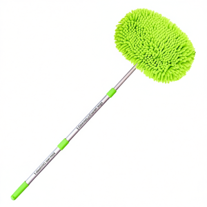 Brosse de lavage de voiture télescopique en chenille avec manche extensible en alliage d'aluminium pour dépoussiérer et nettoyer les véhicules - Product Image 1
