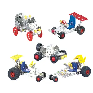229 Buah 5 Model DIY Mainan Kendaraan Konstruksi Intelektual Mainan Anak-anak Blok Logam