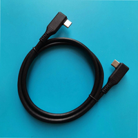 AOC USB3.1 alta velocidad ángulo recto 90 grados VR Cable tipo C fibra óptica trenza blindado macho-Macho Gaming PC Cable de transferencia de datos