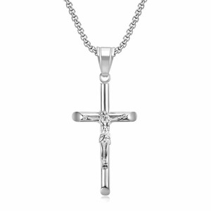 Stainless Steel <b>Cross</b> Pendant Necklace Unisex Geometric Design YS016 - Product Image 5