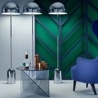 Lampe de table LED postmoderne pour hôtel, finition chrome doré, modèle design, ambiance artistique