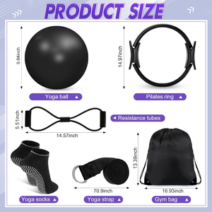 RS 18-delige Pilates Ring Set voor Vrouwen, Antislip Yoga <span class=keywords><strong>Gym</strong></span> Uitrusting Inclusief Resistance Band, Core Bag en Pilates Accessoires - Product Image 3