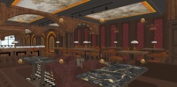 Concept de design d'intérieur pour pub irlandais, comptoir de bar sur mesure, table de bar classique et ensemble de tabourets pour bistro, ensemble de meubles de pub en bois