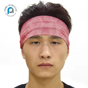 Tinh Khiết Nhiệt đới Trống Màu Hồng Vải Headband Cô Gái Tùy Chỉnh Đính Cườm Headbands Với Logo Có Thể Đảo Ngược Đàn Hồi Rộng Headband Cho Phụ Nữ Người Đàn Ông