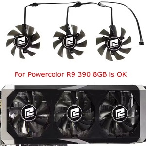 Ventilador de tarjeta de vídeo de 75mm, GA81S2U, para POWERCOLOR R9 390 8GB, RX <span class=keywords><strong>570</strong></span> 4G, para Powercolor Red Devil RX 480 <span class=keywords><strong>8G</strong></span>, reemplaza a PLD08010S12H - Product Image 3