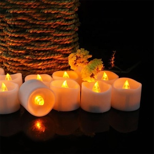 24 Stück Romantische Teelichter Warmweiße <span class=keywords><strong>LED</strong></span> Batteriebetriebene Flammenlose Kerzen Flackernde 3D Echte Flamme Plastik Heimdekoration - Product Image 6