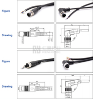 Connecteurs mâles et femelles M12 et M13 à 2, 3, 4, 5 et 6 broches, connecteur 5 broches moulé pour câbles de vélos électriques et trottinettes