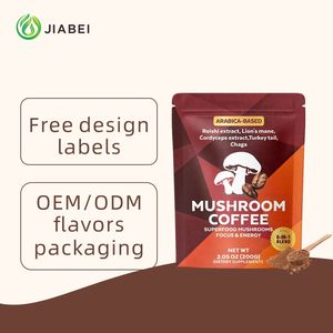 Fabricant de compléments alimentaires sur mesure, poudre de café aux champignons pour adultes, soutient l'énergie, l'humeur et la santé digestive, complément alimentaire OEM - Product Image 5
