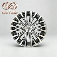 Rueda de Aleación de Lujo para Automóvil con Base Gris Metálico y Acabado de Corte de Diamante, Diseño Multirradio, para Mejorar Sedanes Ejecutivos