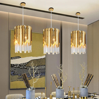 A-mazon Hotsale Lustres de cuisine modernes pour salle à manger Île Pendentif Lumières Lustre Maison Moderne Cristal Pendentif Lumières