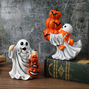 ชุดฟิกเกอร์เรซิ่นผีฮาโลวีนศิลปะลึกลับ 3 ชิ้น ของตกแต่งสุดหลอนสำหรับตั้งโต๊ะและบ้าน - Product Image 2