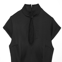 PB&ZA Femme 2026 Nouvelle Collection Été Robe Courte en Satin Simple Manches Courtes Unie Élégante Mini Robe Femme Vestidos Robe Mujer