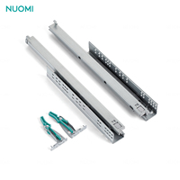 NUOMI Quincaillerie pour meubles Glissière de tiroir sous plan Heavy Duty YOUTH Series Trinodal Ball Bearing Rebonding Drawer Slide