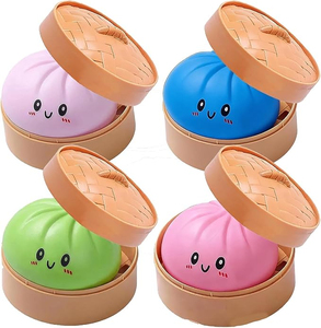 ของเล่นตั้งโต๊ะรูปซาลาเปาขนาดใหญ่ ของเล่นบีบคลายเครียด ซาลาเปาหลากสีสัน ของเล่นเสริมพัฒนาการประสาทสัมผัส ของเล่นบีบซาลาเปา - Product Image 5