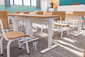 Scrivania Regolabile in Altezza per Scuola, Tavolo Sollevabile <span class=keywords><strong>da</strong></span> Seduto a in Piedi, Scrivania per Studenti, Tavolo Elevabile - Product Image 6