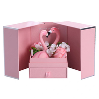 Boîte en papier écologique haut de gamme avec logo personnalisé, laminage mat, design créatif, fermeture magnétique à double porte, Saint-Valentin
