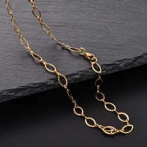 Gold plated 8mm Stainless Steel Jewelry Accessories Embossing <b>Chains</b> for Jewelry Making DIY Women Handmade Link <b>Chains</b> Necklace - Product Image 3