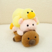 Peluche Série Sunrise Palm Lying Flat, Pingouin, Chien, Dinosaure, Compagnon et Doudou pour Enfants, Rembourrée en Coton PP, Cadeau de Fête pour