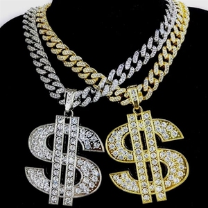 Collier cubain exagéré, pendentifs mode streetwear, long choker pour <span class=keywords><strong>femme</strong></span> - Product Image 1