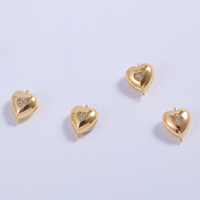 Nouveau modèle Zhongxing fermoirs magnétiques en Zircon en forme de coeur fermoir connecteurs d'amour avec magnétique pour la fabrication de bracelets de collier