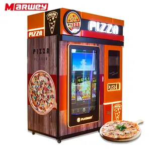 स्मार्ट टच स्क्रीन पिज्जा वेंडिंग मशीन वाणिज्यिक पूरी तरह से स्वचालित आउटडोर गर्म फास्ट फूड स्वयं सेवा पिज्जा बनाने की मशीन