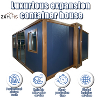 Maison conteneur pré-câblée électrique prête à l'emploi de 40 pieds, extensible, 3 chambres, 2 salles de bain, maison mobile moderne de luxe OEM ODM