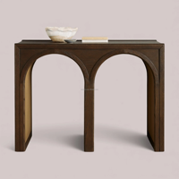 Console moderne en bois de chêne massif, table console de luxe de grande taille pour entrée, salon, meubles
