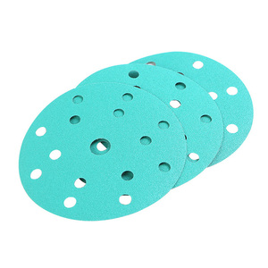 แผ่นกระดาษทรายขัดสำหรับขัดโลหะ/รถ/ไม้ DMS สีเขียว6นิ้ว17รูสำหรับรถยนต์ขนาด150มม. ตะขอและห่วง40 ~ 3000 - Product Image 4