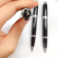Zwart Metalen Pen Luxe Relatiegeschenk Pen Met Aangepaste Logo Op Top