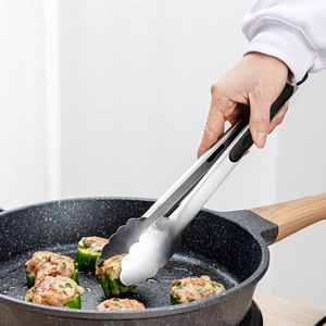 Stainless Steel Food Tongs 430 Grade Heat Resistant BBQ Grilling Tools Flipping Utensils For Cooking - Product Image 4