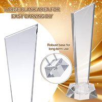 Pabrik Grosir Piala Kristal Kosong Custom UV Dengan Kotak Hadiah, Suvenir Penghargaan yang Dipersonalisasi
