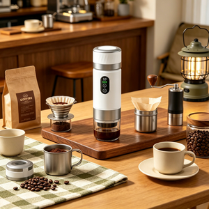 Desktop Mini Portable Capsule Coffee Machine Fast Brew Nespresso Maker USB Charge Heatable Perfect For Office <b>Desk</b> <b>Study</b> - Product Image 4
