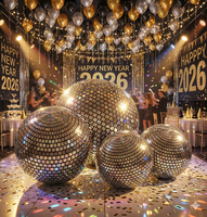 Ballons décoratifs géants gonflables TianYi Tech, boules disco métalliques dorées flottantes, grands ballons brillants