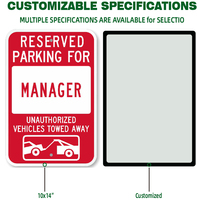 Panneau d'avertissement pour parking réservé, en alliage d'aluminium durable, résistant aux UV, aux intempéries, haute visibilité, résistant à la décoloration, installation facile
